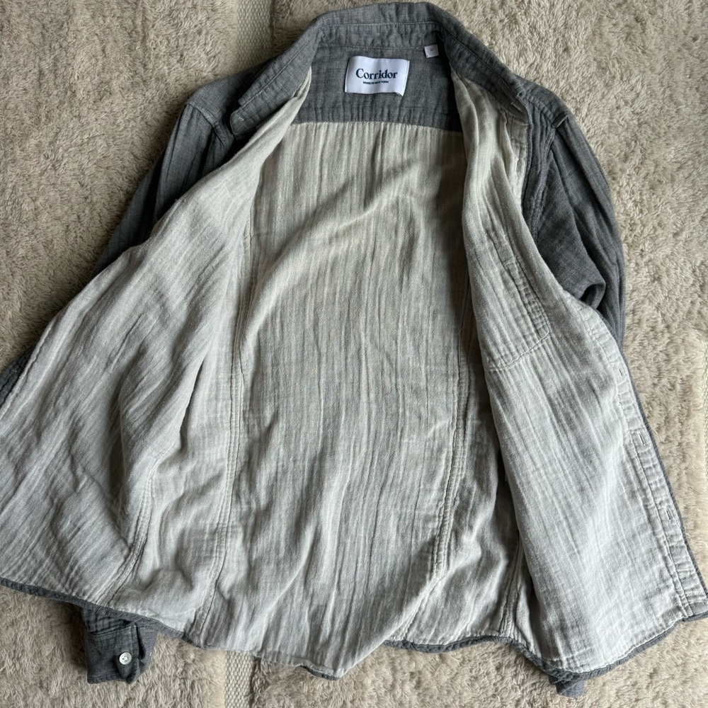 Corridor grey button down l/s - Picture 2 of 5